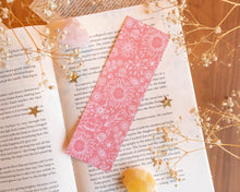 Load image into Gallery viewer, Pink Flowers Doodle Bookmark
