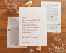 Load image into Gallery viewer, Oscar Wilde Quote Print A5