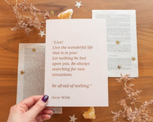 Load image into Gallery viewer, Oscar Wilde Quote Print A5