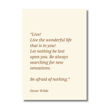 Load image into Gallery viewer, Oscar Wilde Quote Print A5
