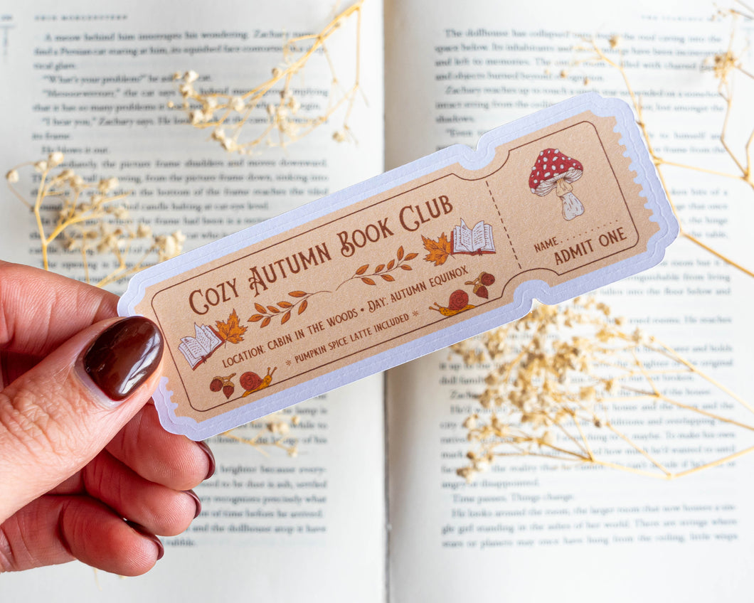 Cozy Autumn Book Club Sticker