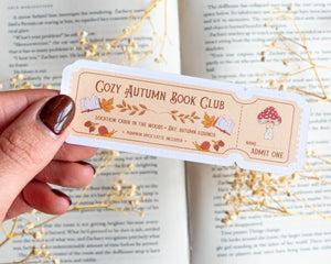 Cozy Autumn Book Club Sticker