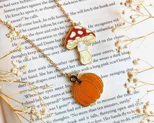 Chain Bookmark - Pumpkin & Toadstool