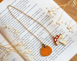 Chain Bookmark - Pumpkin & Toadstool
