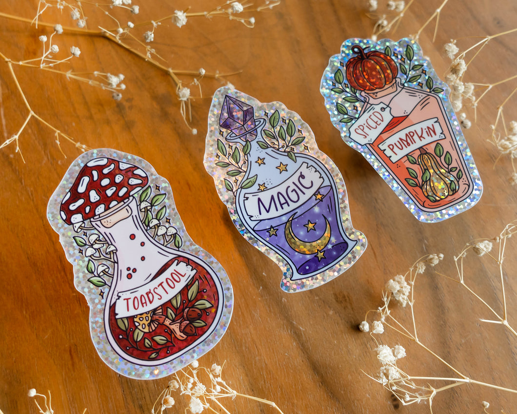 Potion Glitter Stickers