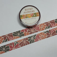 Afbeelding in Gallery-weergave laden, Green Retro Flowers Washi Tape

