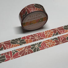 Afbeelding in Gallery-weergave laden, Green Retro Flowers Washi Tape
