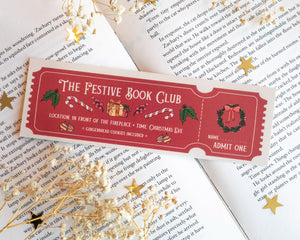 Christmas Book Club Bookmark