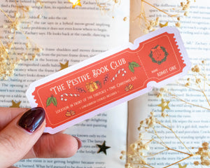 Christmas Book Club Sticker