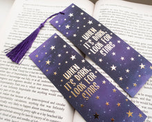 Load image into Gallery viewer, Galaxy Quote Gold Foil Bookmark
