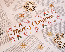 Afbeelding in Gallery-weergave laden, Gold Foil Christmas Bookmark
