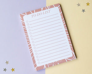 Dusty Pink To Do Notepad