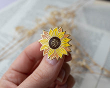 Load image into Gallery viewer, Sunflower Enamel Pin
