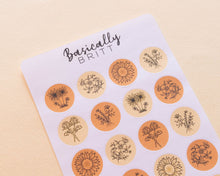Load image into Gallery viewer, Flowers Sticker Sheet
