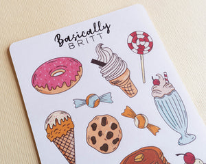 Desserts Sticker sheet