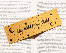 Load image into Gallery viewer, Stay Wild Moon Child Gold Bookmark
