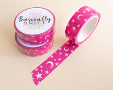 Afbeelding in Gallery-weergave laden, Stars &amp; Moons Pink Washi Tape

