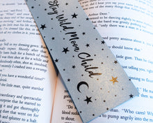 Load image into Gallery viewer, Stay Wild Moon Child Silver Bookmark
